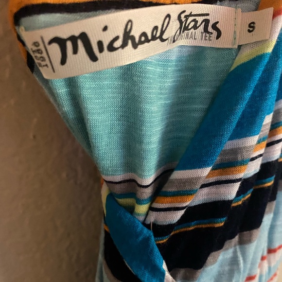 Michael Stars Halter Multi Color Striped Cotton Maxi Summer Dress - Picture 10 of 12